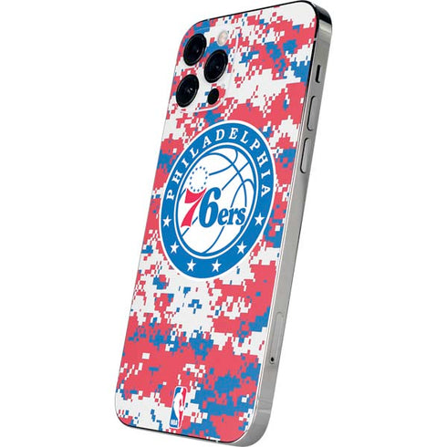 NBA Philadelphia 76ers Red Digi Camo iPhone 12 Pro Skin